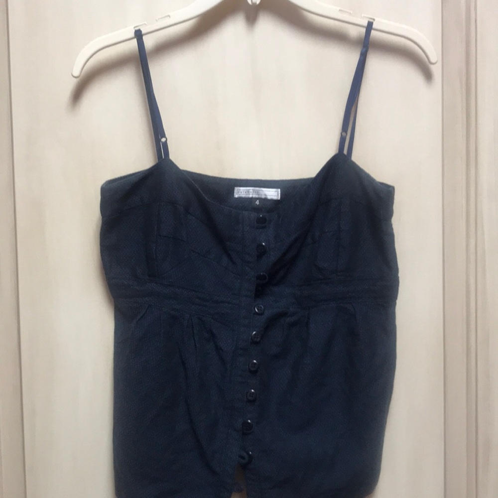 Parameter navy button down cami